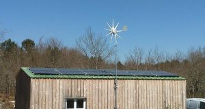 installation panneau solaire, éolienne et batteries de stockage pour un client du département 24
